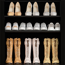 OYREL Large Shoe Rack, Black, 6 Side Pockets, 23.6" Wide x 11.4" Deep x 68.9" Tall, 36-41 Pairs of Shoes