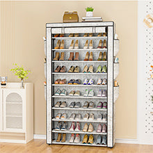 OYREL Shoe Rack 10Tier Large Capacity 50-56Pairs Beautiful Tall Shoe Shelf Free Standing Storage Cabinet Entryway Closet