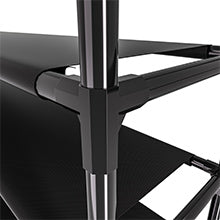 OYREL Large Shoe Rack, Black, 6 Side Pockets, 23.6" Wide x 11.4" Deep x 68.9" Tall, 36-41 Pairs of Shoes