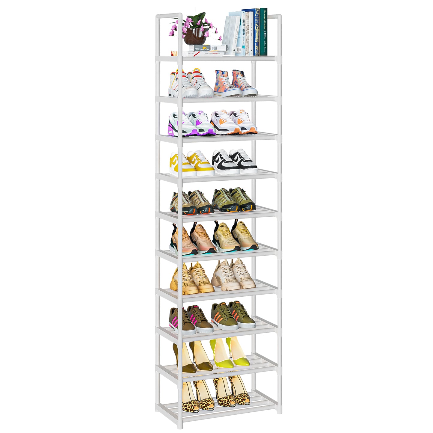 OYREL Shoe Rack, Sturdy Metal Shoe Rack Organizer,Narrow Shoe Rack,Shoe Racks for Closets,Shoes Rack,Shoe Stand,Shoe Shelf