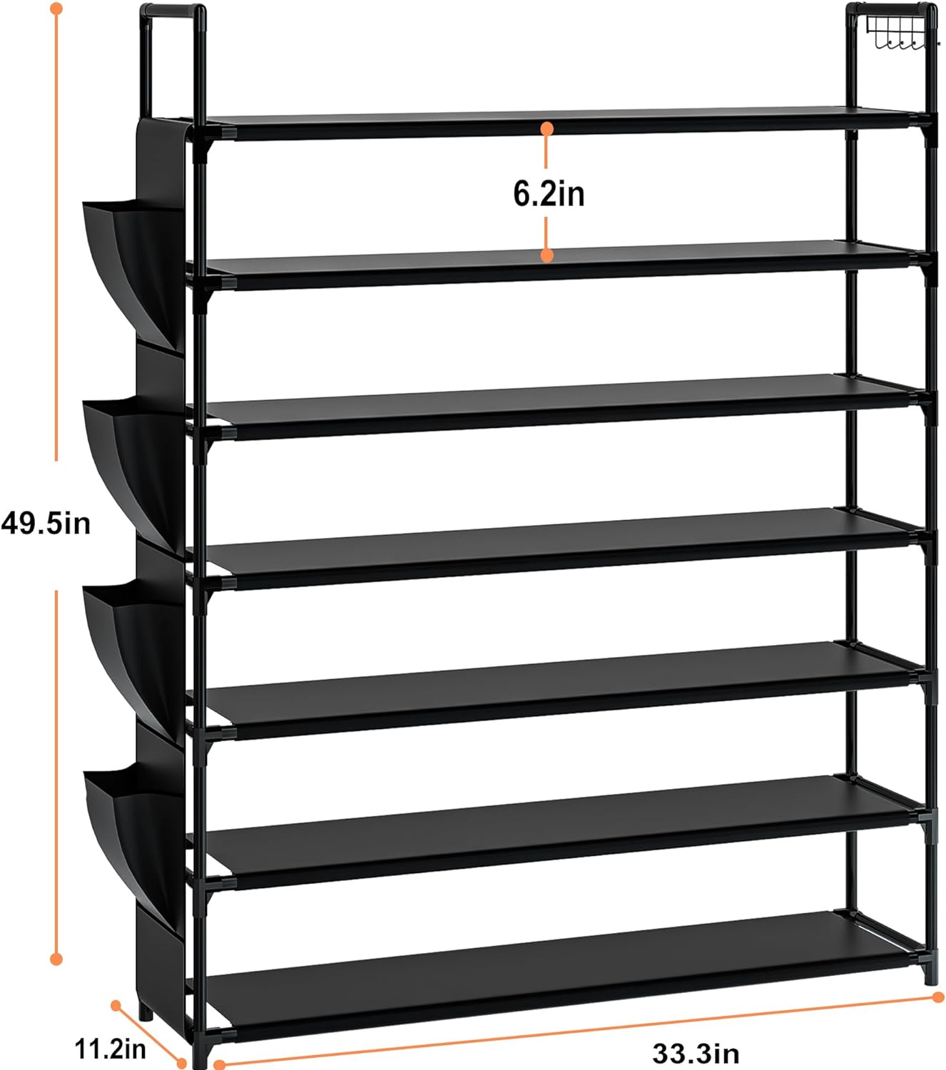 Shoe Rack 7 Tier Shoe Organizer Shoe Storage 28-35Pairs Shoe Rack for Closet Shoe Rack Organizer Entryway Shoe Holder Space Saving Shoe Shelf Shoe Stand Large Tall Shoe Tower Bedroom Garage Door