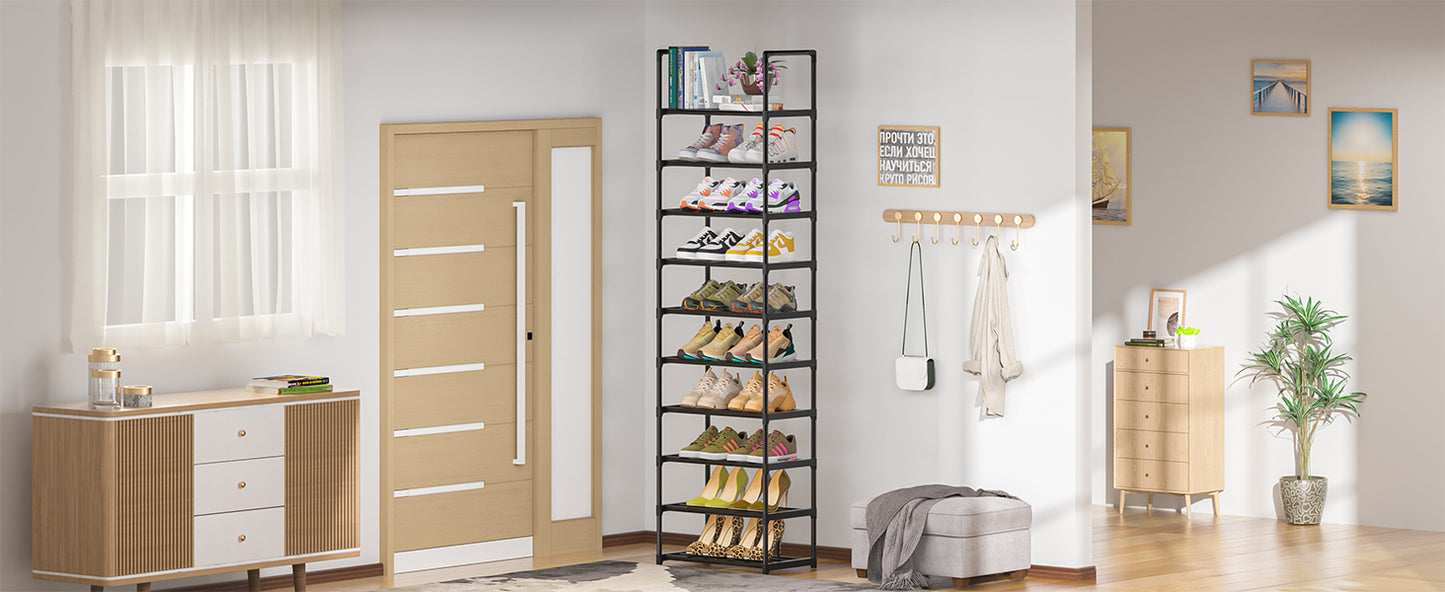 Shoe Rack, Sturdy Metal Shoe Rack Organizer,Narrow Shoe Rack,Shoe Racks for Closets,Shoes Rack,Shoe Stand,Shoe Shelf