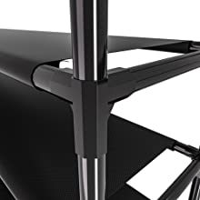 8 Tier Shoe Organizer, 33.3in Wide x 11.2in Deep x 55.7in Tall, Black Metal and Plastic Shoe Rack, Holds up to 32-40 Pairs of Shoes
