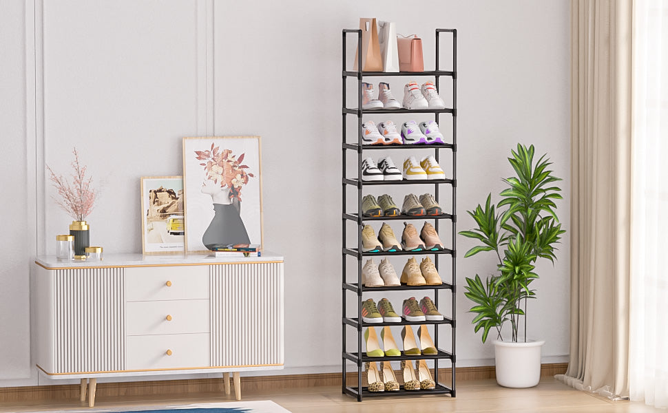 Shoe Rack, Sturdy Metal Shoe Rack Organizer,Narrow Shoe Rack,Shoe Racks for Closets,Shoes Rack,Shoe Stand,Shoe Shelf