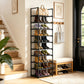 OYREL Shoe Rack, Upgrade Plus Narrow Shoes Storage Organizer, Any Shoes & Boots, Sturdy Metal 10 Tier Tall Organizers Shelf for Closets, Entryway, Stackable Free Standing Racks, Small Space, Bedroom