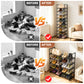 OYREL Shoe Rack, Upgrade Plus Narrow Shoes Storage Organizer, Any Shoes & Boots, Sturdy Metal 10 Tier Tall Organizers Shelf for Closets, Entryway, Stackable Free Standing Racks, Small Space, Bedroom
