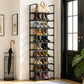 OYREL Shoe Rack, Upgrade Plus Narrow Shoes Storage Organizer, Any Shoes & Boots, Sturdy Metal 10 Tier Tall Organizers Shelf for Closets, Entryway, Stackable Free Standing Racks, Small Space, Bedroom