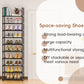 OYREL Shoe Rack, 10 Tier Sturdy Metal Shoe Storage Organizer, Space Saving Narrow Shelf for 10-20 Pairs, Tall Metal Frame Shoe Stand for Entryway, Closet, Garage, Black