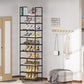 OYREL Shoe Rack, 10 Tier Sturdy Metal Shoe Storage Organizer, Space Saving Narrow Shelf for 10-20 Pairs, Tall Metal Frame Shoe Stand for Entryway, Closet, Garage, Black