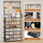 OYREL Shoe Rack 8 Tier Large Shoe Organizer Storage 32-40 Pairs Metal Shoe Storage Rack with Hooks and Side Pocket for Entrance Entryway Closet Shoe Shelf Holder