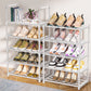 OYREL Tall Shoe Rack for Narrow Space,10 Tier Stackable Shoe Storage Organiser Large Capacity 20-25 Pairs,Premium Metal Frame Shoe Stand,Detachable Shoe Shelf for Hallway,Dressing Room,Bedroom,Closet