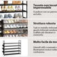 OYREL Scarpiera a 5 livelli, organizer per scarpe, 20-25 paia, scarpiera per armadio, scarpiera, organizer per ingresso, scarpiera salvaspazio