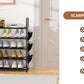 OYREL Scarpiera a 5 livelli, organizer per scarpe, 20-25 paia, scarpiera per armadio, scarpiera, organizer per ingresso, scarpiera salvaspazio