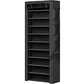 OYREL Large Shoe Rack, Black, 6 Side Pockets, 23.6" Wide x 11.4" Deep x 68.9" Tall, 36-41 Pairs of Shoes