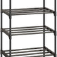 OYREL 5 Tier Shoe Rack, Metal Shoe Storage Organiser, Narrow Shoe Shelf for 10-12 Pairs, Space Saving Freestanding Shoes Stand for Hallway, Entryway, Wardrobe, Living Room, Bedroom Black