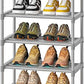 OYREL Tall Shoe Rack Narrow 10 Tier Shoes Rack 20 25 Pairs, Shoe Rack Organizer for Closet, Sturdy Metal Shoe Shelf, Durable Shoe Storage Stand Holder