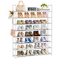 OYREL 8 Tier Shoe Rack Organizer Large Shoe Storage Rack for Closet Entryway Shoe Holder Space Saving Shoe Shelf Shoe Stand Tall Shoe Tower Metal Shoe Rack Holds up to 32-40 Pairs of Shoes