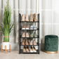 OYREL 5 Tier Shoe Rack, Metal Shoe Storage Organiser, Narrow Shoe Shelf for 10-12 Pairs, Space Saving Freestanding Shoes Stand for Hallway, Entryway, Wardrobe, Living Room, Bedroom Black