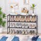OYREL Shoe Rack for Closet Sturdy Storage Metal Organizer Entryway Shoes Over The Door Shelf Zapateras Free Standing Racks,3 Tier Large Rack, Black