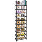 OYREL Shoe Rack, 10 Tier Sturdy Metal Shoe Storage Organizer, Space Saving Narrow Shelf for 10-20 Pairs, Tall Metal Frame Shoe Stand for Entryway, Closet, Garage, Black