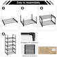 OYREL 5 Tier Shoe Rack, Metal Shoe Storage Organiser, Narrow Shoe Shelf for 10-12 Pairs, Space Saving Freestanding Shoes Stand for Hallway, Entryway, Wardrobe, Living Room, Bedroom Black