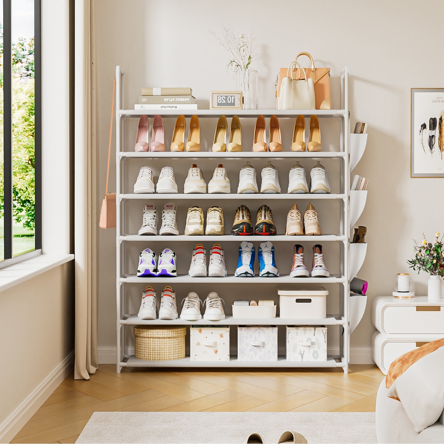 OYREL Shoe Rack 7 Tier Shoe Organizer Shoe Storage 28-35Pairs Shoe Rack for Closet Shoe Rack Organizer Entryway Shoe Holder Space Saving Shoe Shelf Shoe Stand Large Tall Shoe Tower Garage