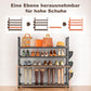 OYREL Schuhregal 5 Ebenen, Große Kapazität Shoe Rack Schuhablage mit Seitentasche für 20-25 Paar Schuhe, Stark Schuhaufbewahrung für Schrank, Flur, Closet, Draußen, 85cm Breit Shoe Storage Schwarz
