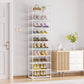 OYREL Tall Shoe Rack for Narrow Space,10 Tier Stackable Shoe Storage Organiser Large Capacity 20-25 Pairs,Premium Metal Frame Shoe Stand,Detachable Shoe Shelf for Hallway,Dressing Room,Bedroom,Closet