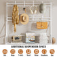 OYREL Shoe Rack 8 Tier Large Shoe Organizer Storage 32-40 Pairs Metal Shoe Storage Rack with Hooks and Side Pocket for Entrance Entryway Closet Shoe Shelf Holder