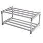 OYREL 10-Tier Metal Shoe Rack, Narrow Shoe Rack Organizer, Sturdy Shoe Shelf for Closets, Entryway, Bedroom, Garage - Silver