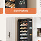 OYREL Large Shoe Rack, Black, 6 Side Pockets, 23.6" Wide x 11.4" Deep x 68.9" Tall, 36-41 Pairs of Shoes