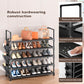 OYREL Shoe Rack 5 Tier 20-25 Pairs Shoes, Shoe Storage Organizer Large with Side Bag Space Saving for Closet, Entryway, Garage, Bedroom Non-Woven Shoe Rack Shelf Black