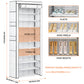 OYREL Shoes Rack 10 Tier Tall Shoe Rack with Storage Pockets, Fabric Covered Shoe Racks,Metal Shoes Rack Organizer for Closets,Bedroom, Garage