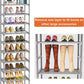 OYREL Tall Shoe Rack Narrow 10 Tier Shoes Rack 20 25 Pairs, Shoe Rack Organizer for Closet, Sturdy Metal Shoe Shelf, Durable Shoe Storage Stand Holder