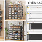 OYREL Étagère à Chaussures à 7 Niveaux - Rangement de Chaussures - 28 à 35 Paires - Étagère à Chaussures pour Armoire - Organiseur d'entrée - Support à Chaussures Peu encombrant