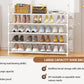 OYREL Shoe Rack 5 Tier 20-25 Pairs Shoes, Shoe Storage Organizer Large with Side Bag Space Saving for Closet, Entryway, Garage, Bedroom Non-Woven Shoe Rack Shelf White