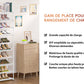 OYREL Étagère à Chaussures 10 Niveaux Gain de Place, Organisateur de Chaussures Grande capacité pour 20-25 Paires, Armoire à Chaussures métallique Haute et étroite, pour entrée, Salon, Chambre