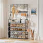 OYREL Shoe Rack 5 Tier Shoe Racks Organizer 20-25 Pairs Shoes Rack for Closet Entrance Shoe Storage Organizer with Hooks and Side Pocket Entryway Shoe Holder Space Saving Free Standing Shoe Racks