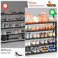 OYREL Shoe Rack 5 Tier 20-25 Pairs Shoes, Shoe Storage Organizer Large with Side Bag Space Saving for Closet, Entryway, Garage, Bedroom Non-Woven Shoe Rack Shelf Black