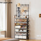 Shoe Rack 7 Tier Shoe Organizer Storage 21-28 Pairs Closet Shoes Rack for Front Door Entrance Shoe Rack Organizer with Hooks Side Pocket Entryway Large Capacity Shoe Shelf Tower Garage