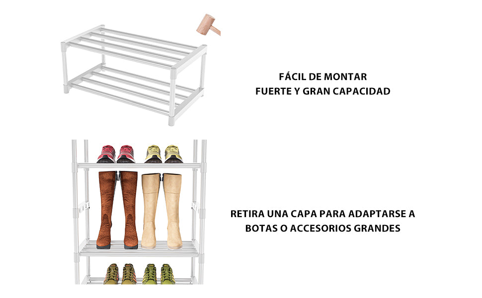 OYREL Zapatero de Metal Resistente, Zapatero Estrecho, Zapatero para armarios
