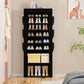OYREL Shoe Rack with Cover 10+1 Tier Tall 36-41 Pairs with 6 Side Pockets Large Storage Capacity Dustproof Shoes Storage for Closet Entryway, Sturdy Black Shoe Organizer Stand Shelf