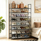 OYREL Shoe Rack 8 Tier 32-40 Pairs Shoes, Shoe Storage Organizer Large with Side Bag Space Saving for Closet, Entryway, Garage, Bedroom Non-Woven Shoe Rack Shelf Black
