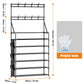 OYREL Shoe Rack 6 Tier Shoes Organizer 24-30 Pairs Shoe Racks for Closet Front Door Entrance Large Capacity Space Saving Shoe Storage Organizer with Multifunctional 5 Hooks and Side Pocket