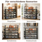 OYREL Schuhregal 5 Ebenen, Große Kapazität Shoe Rack Schuhablage mit Seitentasche für 20-25 Paar Schuhe, Stark Schuhaufbewahrung für Schrank, Flur, Closet, Draußen, 85cm Breit Shoe Storage Schwarz