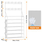 OYREL Shoe Rack 6 Tier Shoes Organizer 24-30 Pairs Shoe Racks for Closet Front Door Entrance Large Capacity Space Saving Shoe Storage Organizer with Multifunctional 5 Hooks and Side Pocket