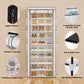 OYREL Shoes Rack 10 Tier Tall Shoe Rack with Storage Pockets, Fabric Covered Shoe Racks,Metal Shoes Rack Organizer for Closets,Bedroom, Garage