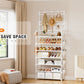 Shoe Rack 7 Tier Shoe Organizer Storage 21-28 Pairs Closet Shoes Rack for Front Door Entrance Shoe Rack Organizer with Hooks Side Pocket Entryway Large Capacity Shoe Shelf Tower Garage