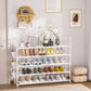 Shoe Rack 5 Tier Shoe Organizer Shoe Storage 20-25 Pairs Shoe Rack for Closet Shoe Rack Organizer Entryway Shoe Holder Space Saving Shoe Shelf Shoe Stand Large Tall Shoe Tower Bedroom Garage Door