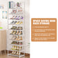 OYREL Tall Shoe Rack for Narrow Space,10 Tier Stackable Shoe Storage Organiser Large Capacity 20-25 Pairs,Premium Metal Frame Shoe Stand,Detachable Shoe Shelf for Hallway,Dressing Room,Bedroom,Closet